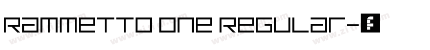 Rammetto One Regular字体转换